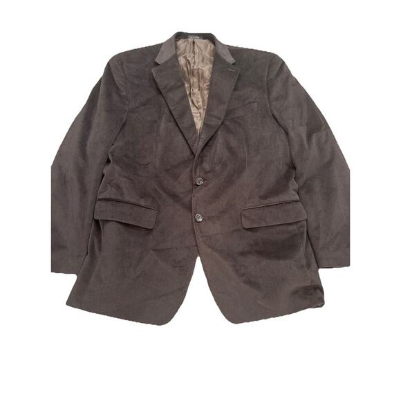Chaps Other - Chaps Ralph Lauren Brown Sport Coat Velvet Jacket Blazer 42L